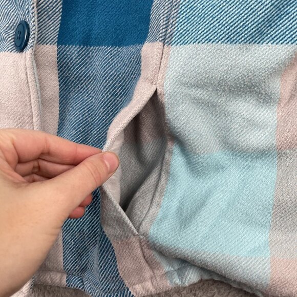Cabelas Shacket Womens 2XL Plaid Gingham Blue Winter Outdoor Fall - Picture 7 of 7